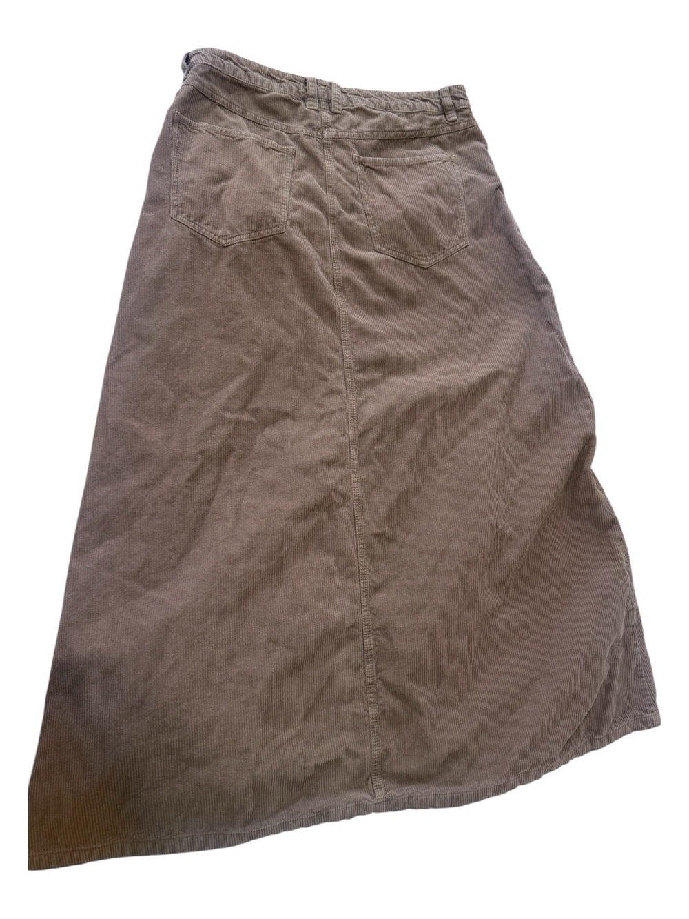 We The Free Corduroy Maxi Skirt with Front Slit in Brown - Picture 5 of 7